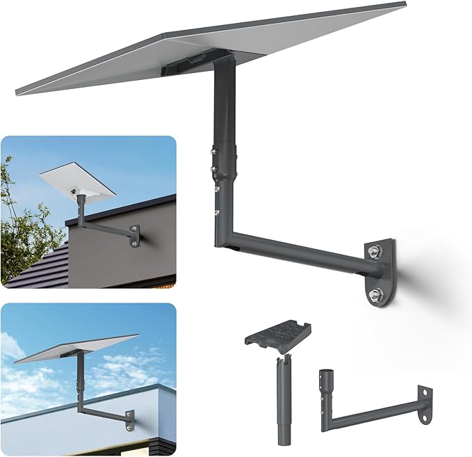Starlink Gen 3 Mount, 360° Adjustable V3 Starlink Wall Mount, Starlink Gen3 Pole Mounting Kit with Starlink Gen 3 Pipe Adapter for Gen3/Gen 2/Mini Starlink Internet Kit Satellite