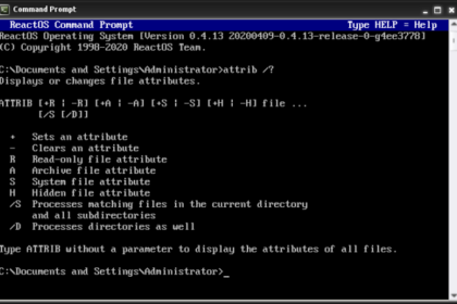 attrib command