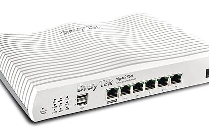 DrayTek Vigor 2866 Series VDSL2, G.Fast, FTTP Multi WAN Failover VPN Router, 5+1 Gigabit LAN Ports, Load Balancing, Firewall Content Filtering, Ideal For Business