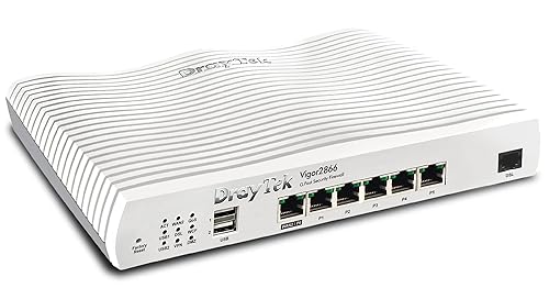DrayTek Vigor 2866 Series VDSL2, G.Fast, FTTP Multi WAN Failover VPN Router, 5+1 Gigabit LAN Ports, Load Balancing, Firewall Content Filtering, Ideal For Business