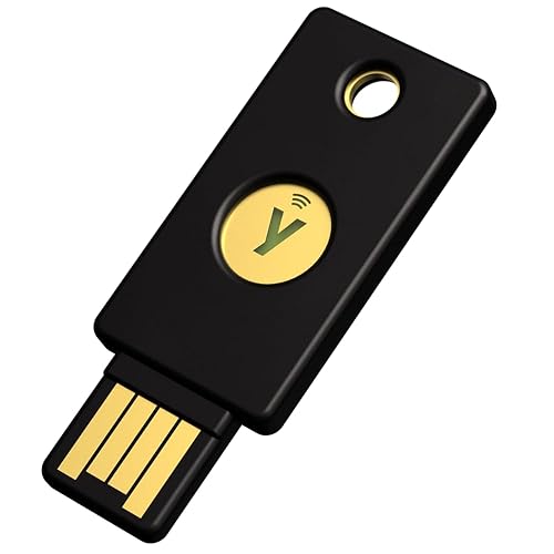 Yubico - Security Key - Black - Two-Factor authentication (2FA) Security Key, Connect via USB or NFC, FIDO U2F/FIDO2 Certified (USB-A NFC)
