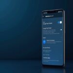 Android phone showing security settings screen for company devices